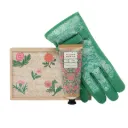 Caja con crema y guantes jardín William Morris