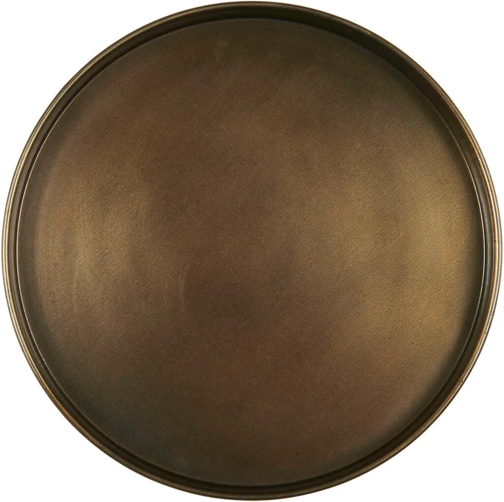 Plato metal oro viejo