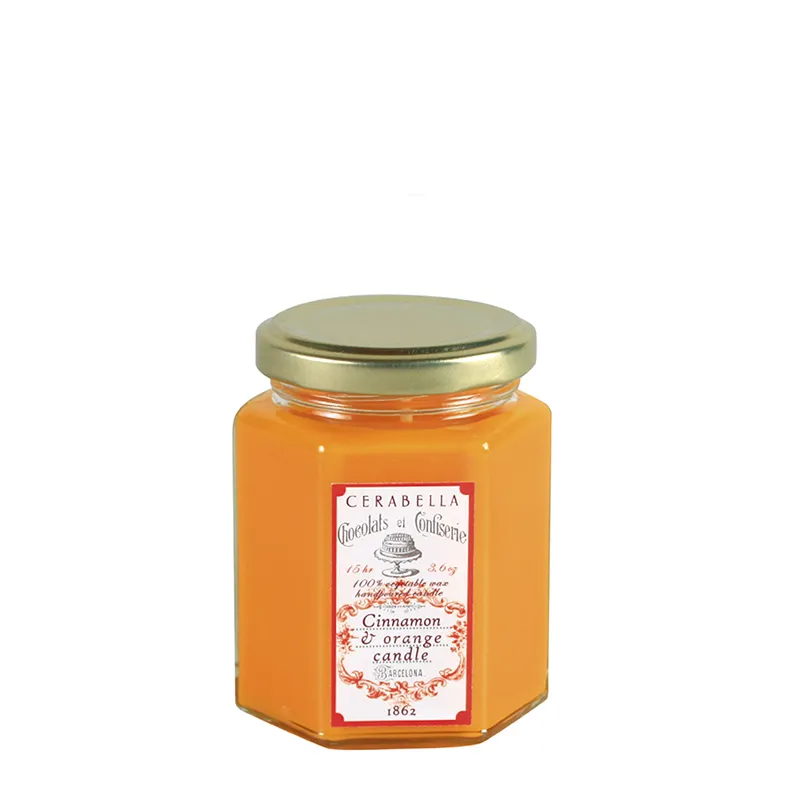 Vela tarro peque naranja Canela