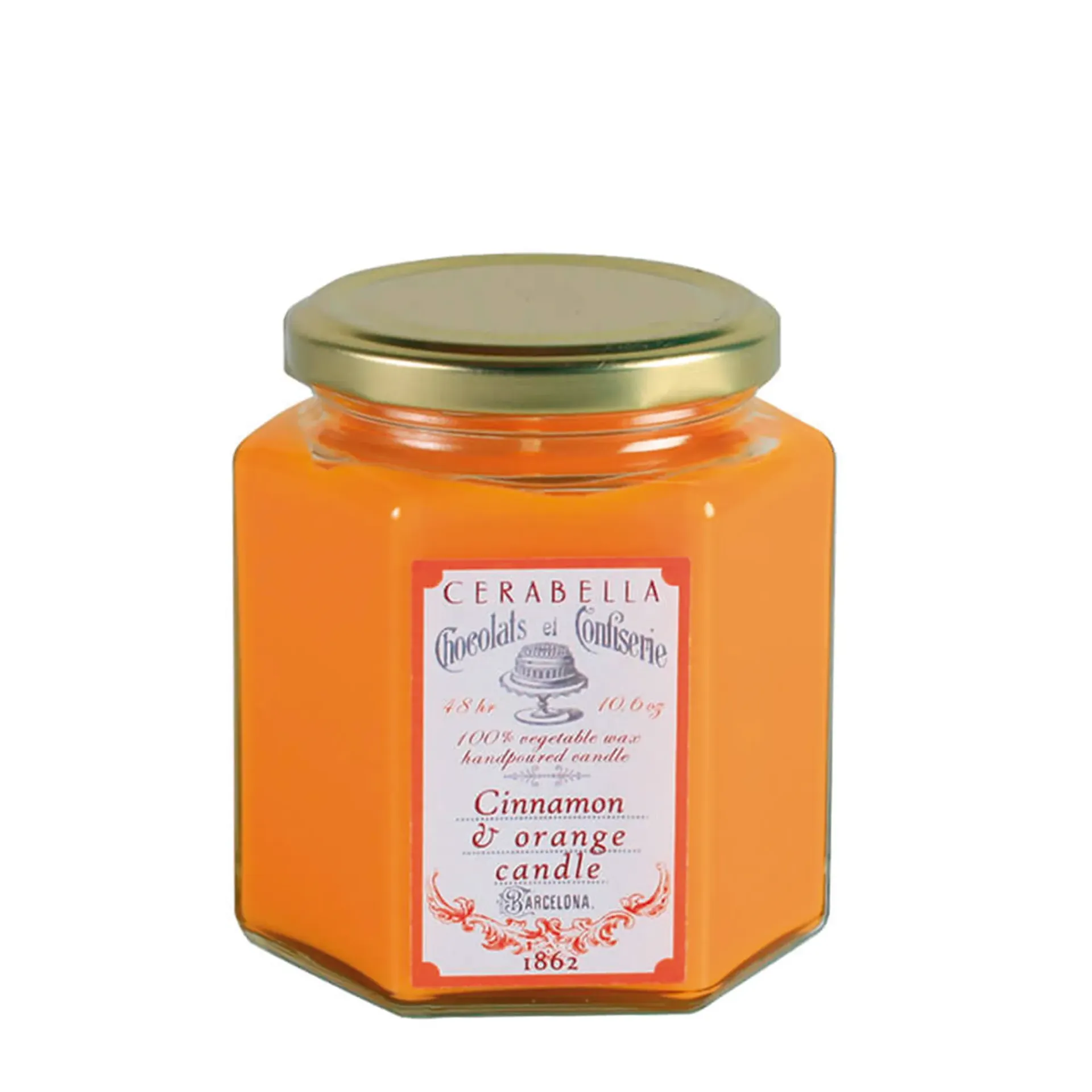 Vela tarro grande naranja Canela 