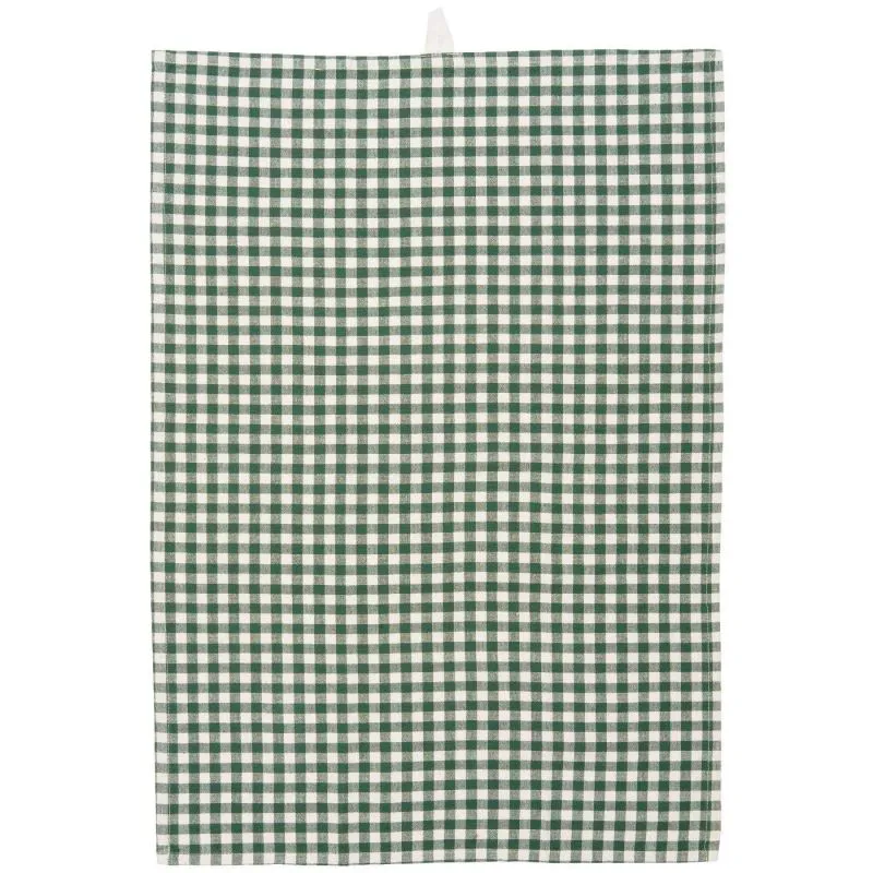 Paño cocina vichy verde bosque