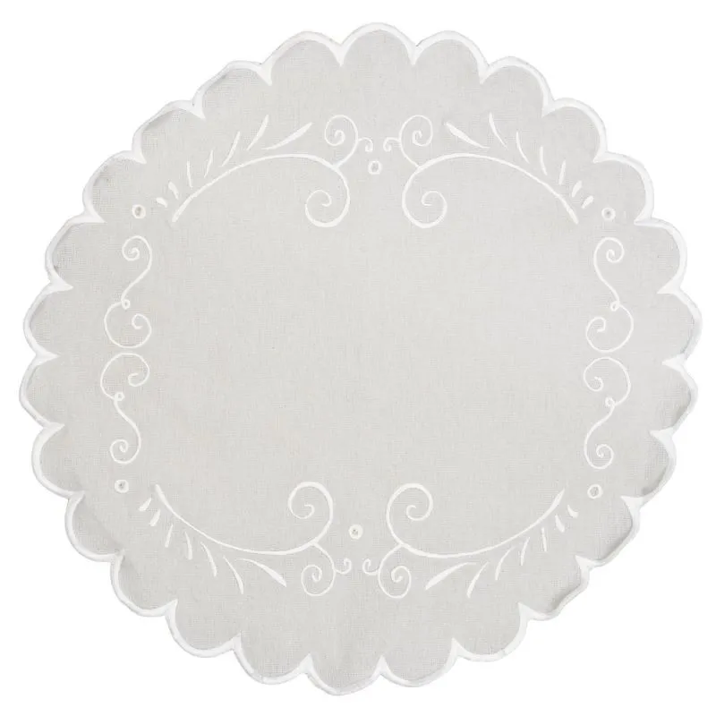 paño redondo bordado