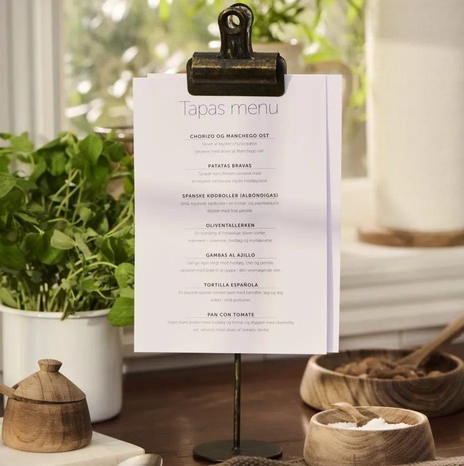 Soporte notas con pinza negro