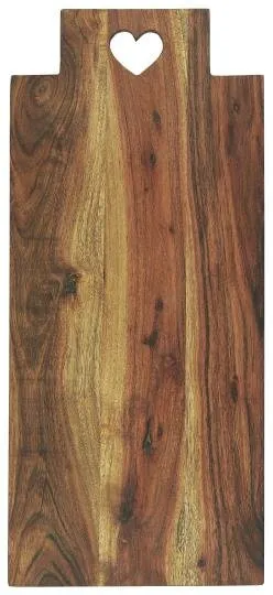 Tabla acacia corazón grande