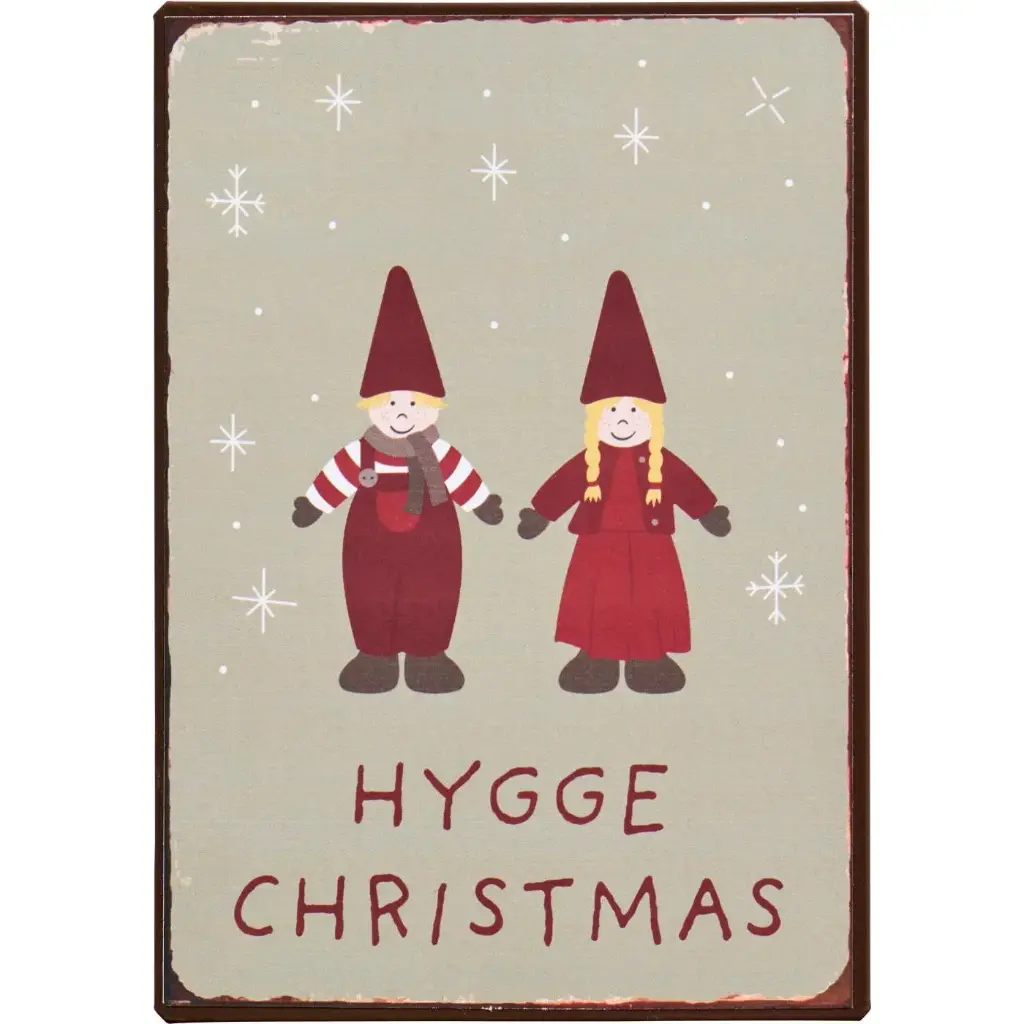 Placa Metal Hygge Christmas