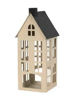 Portavela Casa Metal Beige