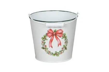 Cubo Metal Navideño