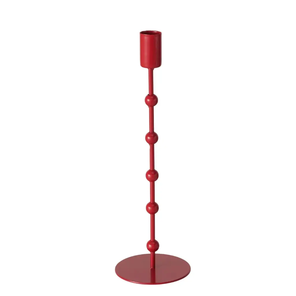 Candelero Rojo Bolas Grande