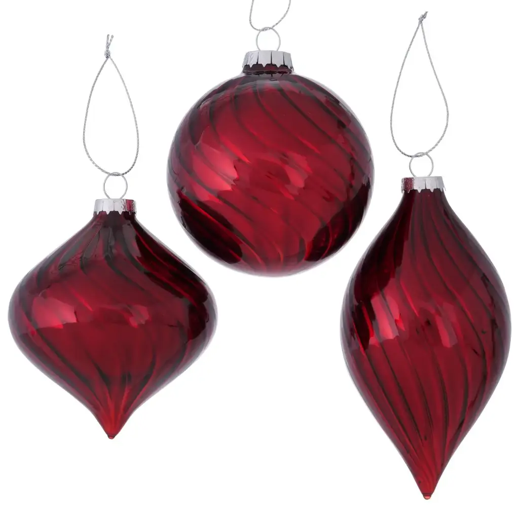 Bola Cristal Rojo Burdeos
