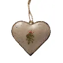 Corazon metal peque Navidad