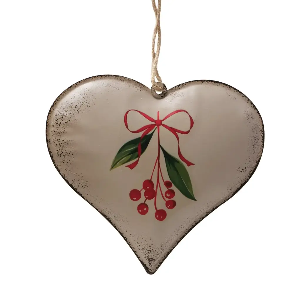 Corazón Metal Grande Navidad