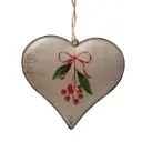 Corazón Metal Grande Navidad