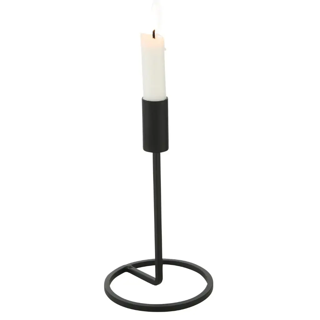 Candelero Negro Metal Pequeño