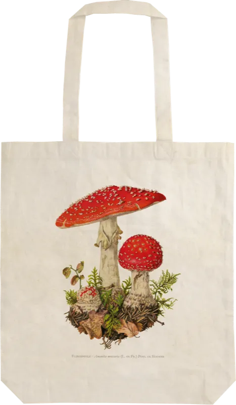 [STBAG54] Tote bag algodón eco Setas