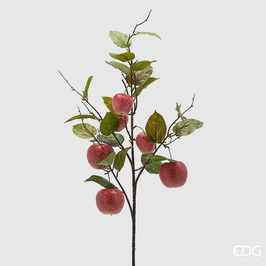 Rama de manzana con hojas 95cm