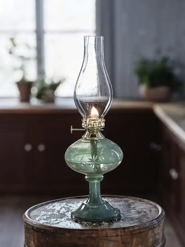 Lámpara de queroseno Esmeralda verde 