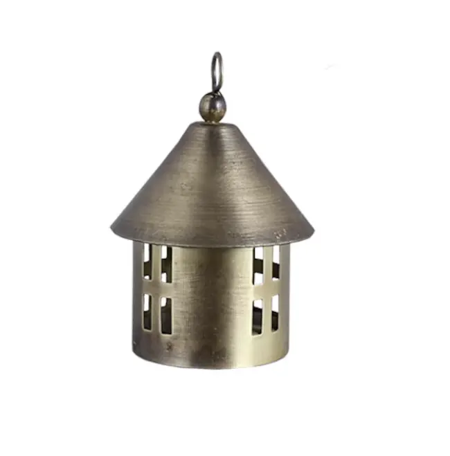 Casa latón redonda pequeña portavela