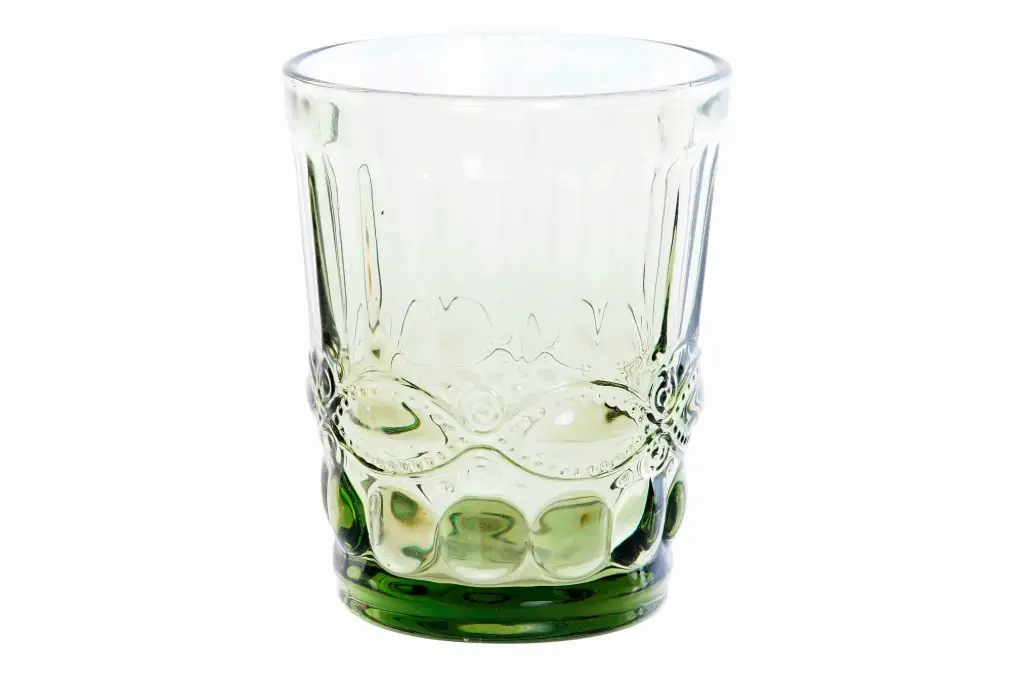 VASO CRISTAL GRABADO VERDE 