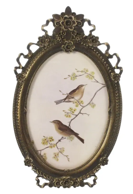 Marco fotos oval antiguo 11x2x18cm