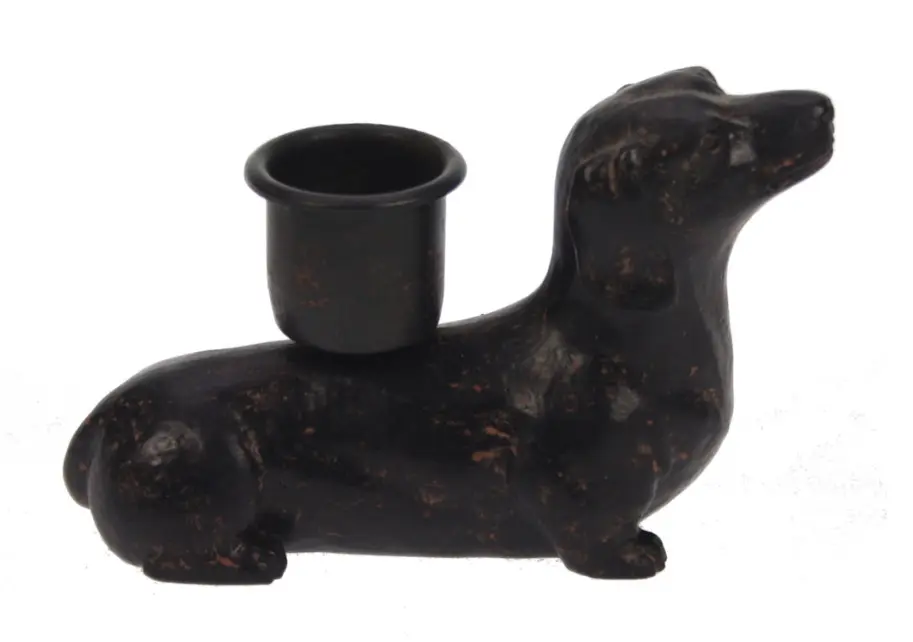 Portavela Dachshund black 3,8x10x6,5cm