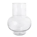 JARRÓN VIDRIO FLORES Grabadas