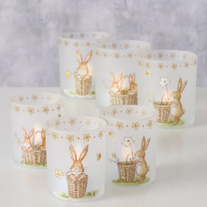 [2043643] Portavela conejos 10cm alto