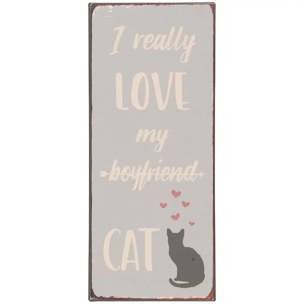 [70139-00] Letrero de metal Gato