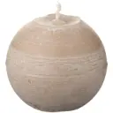 Vela de bola de lino rústico 