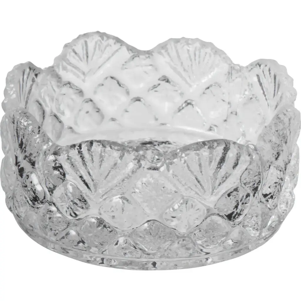 Bandeja cristal velas pequeña transparente