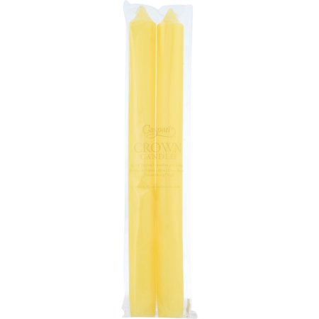 2 velas caspari 25cm amarilla