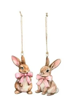 conejo con lazo para colgar 2 estilos surtidos