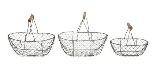 Cesta ovalada alambre peque