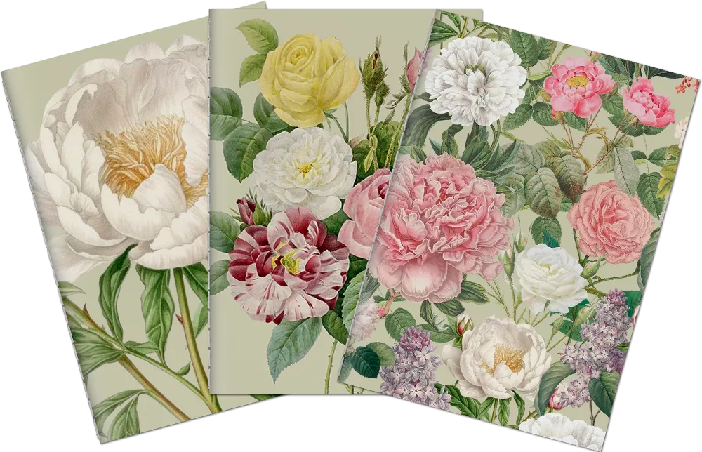 Libretas A6 Raya Peonias y Rosas Surtidos