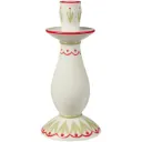 Portavelas para vela de 2,2 cm, blanco con estampado rojo y verde.