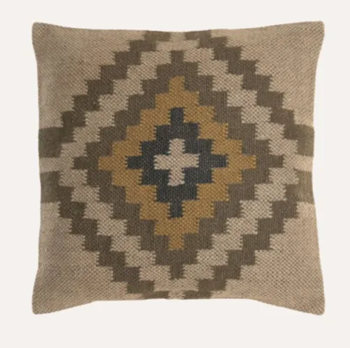 COJÍN LANA YUTE 45X45 KILIM