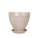 Maseta con Plato 21cm Anna Beige
