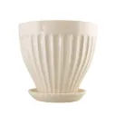 Maseta con Plato 25cm Anna Crema
