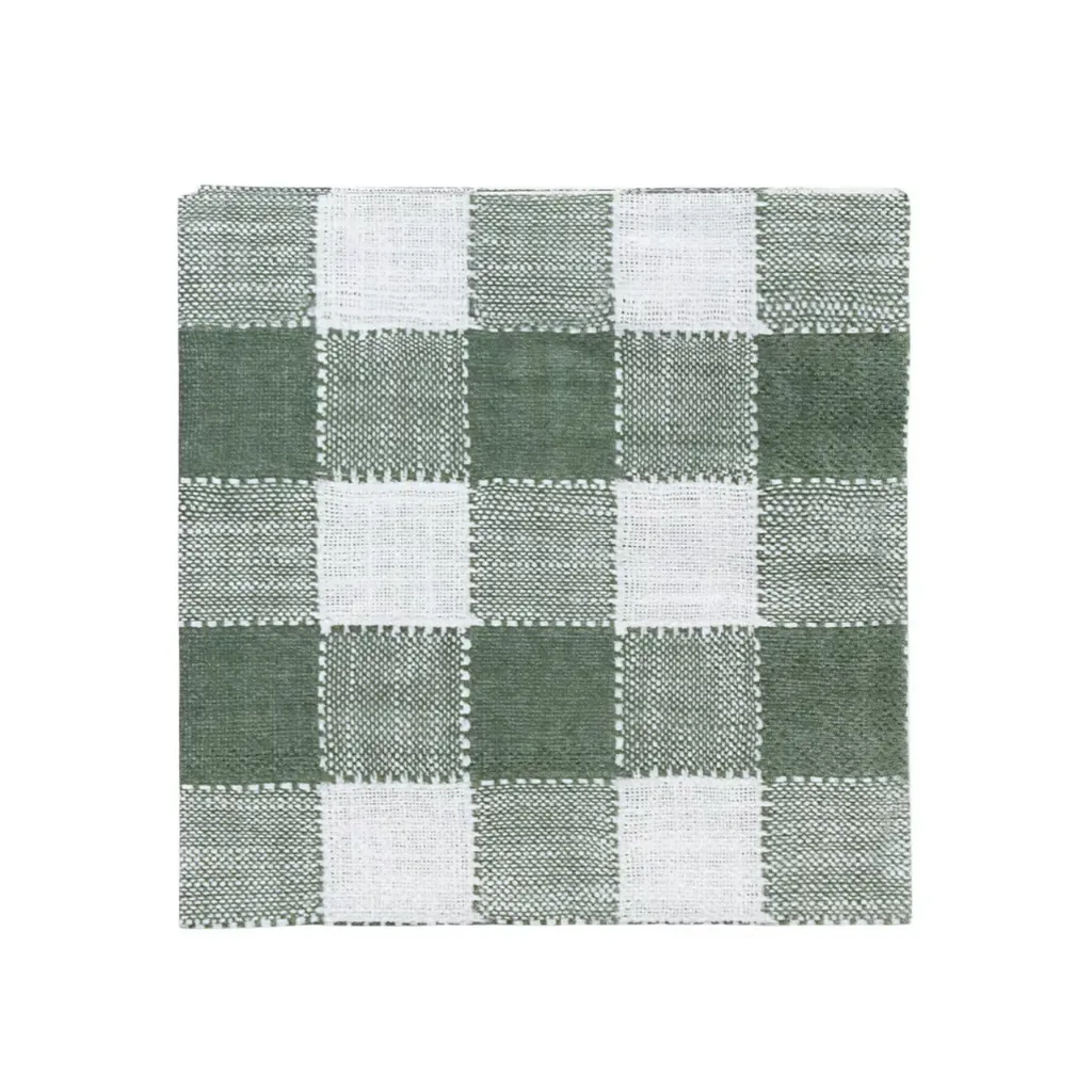 Servilletas papel cuadro verde