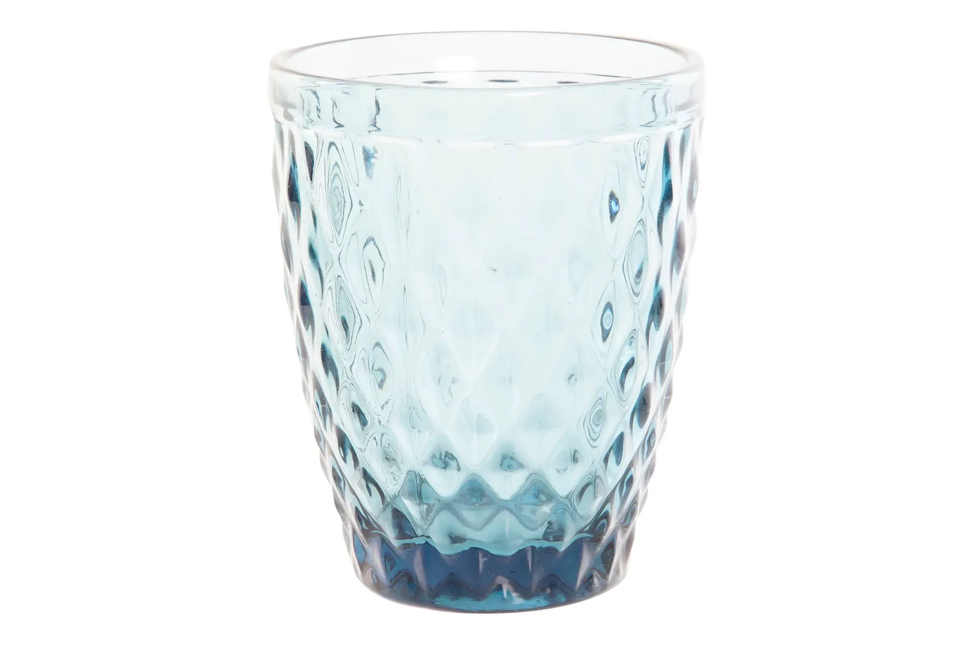 [PC-191406] set 6VASO CRISTAL RELIEVE AZUL