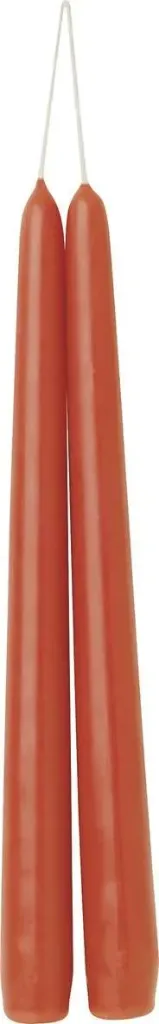 [K 122456] 2 Velas Punta 25cm (Naranja Dusty)