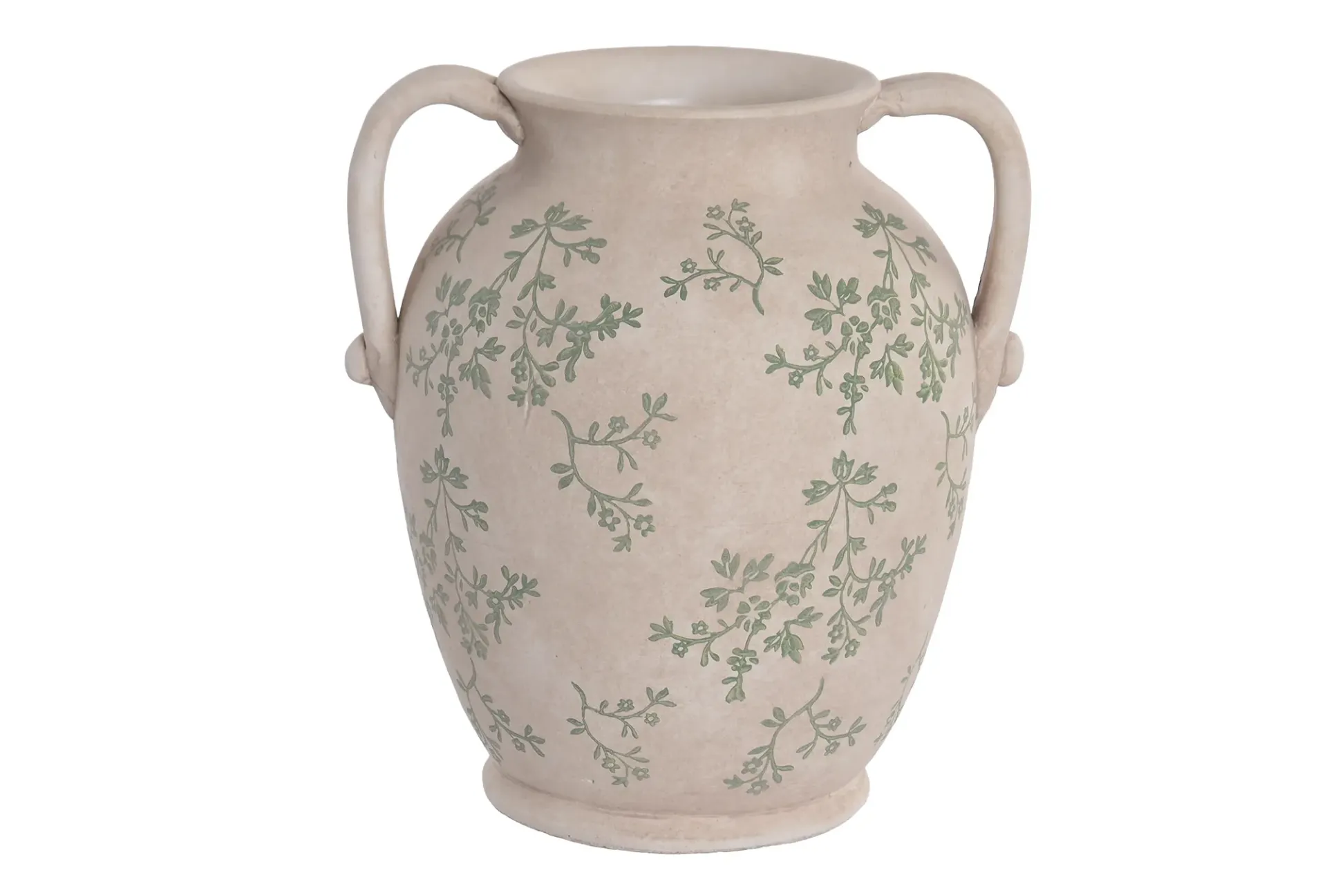 JARRON TERRACOTA FLORAL ARTESANAL