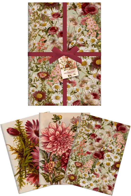 3 Libretas A6 Flores Silvestres