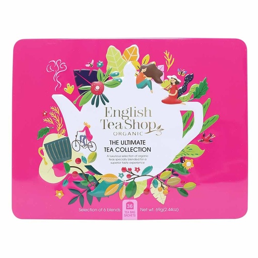 English Tea Shop the Ultimate Gift Set Pink BIO in a Tin Box of 36 Bags