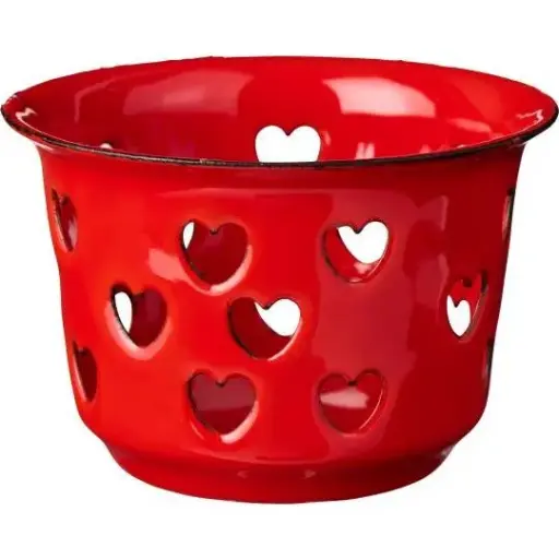 Portavela corazones Rojo