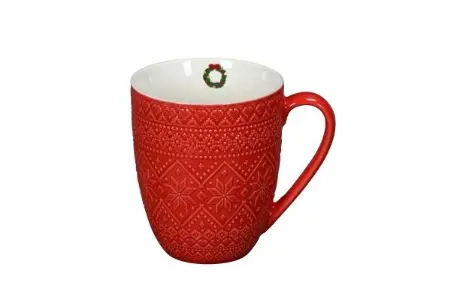 Taza con motivo de punto