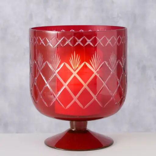 [2062474] Portavela Copa Cristal Rojo 