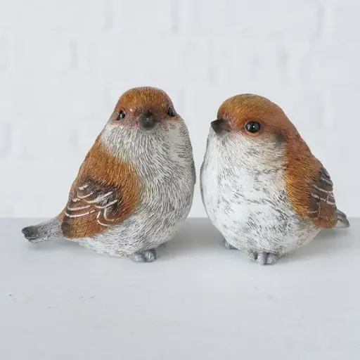 [2012977] Pajarito Marron Blanco