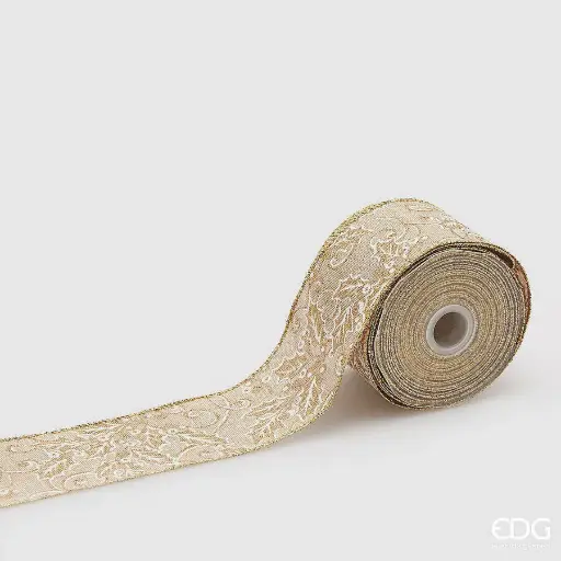 [3300049A111] Cinta con motivo de acebo 