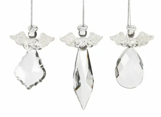 [1002704] Ángel de Cristal Colgante 