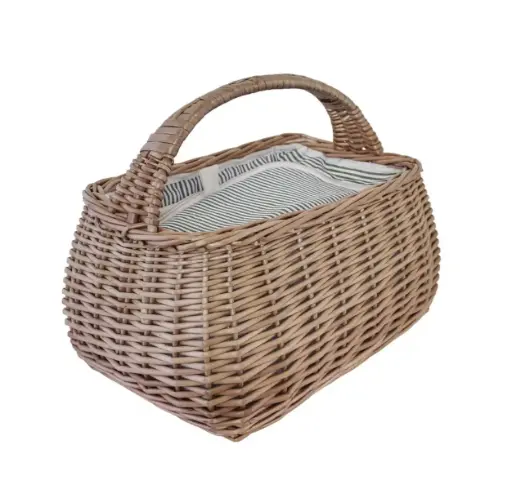 [4920] CESTA PICNIC OVAL VERDE TÉRMICA